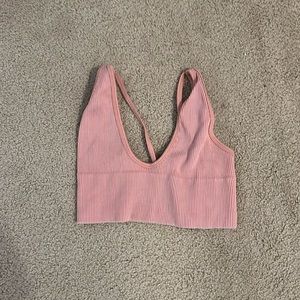 Dusty pink sports bra